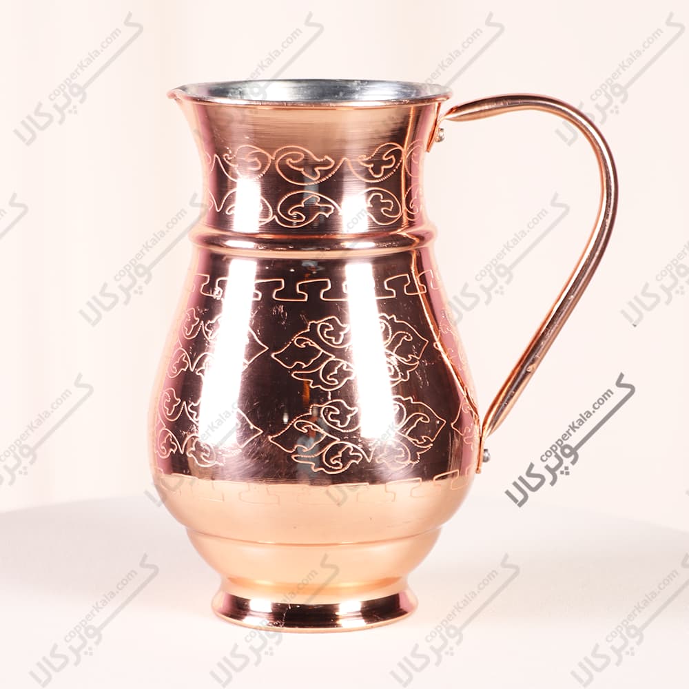 پارچ مسی ترک طرح دار