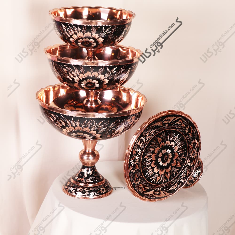 سرویس پذیرایی مسی سیمرغ مشکی